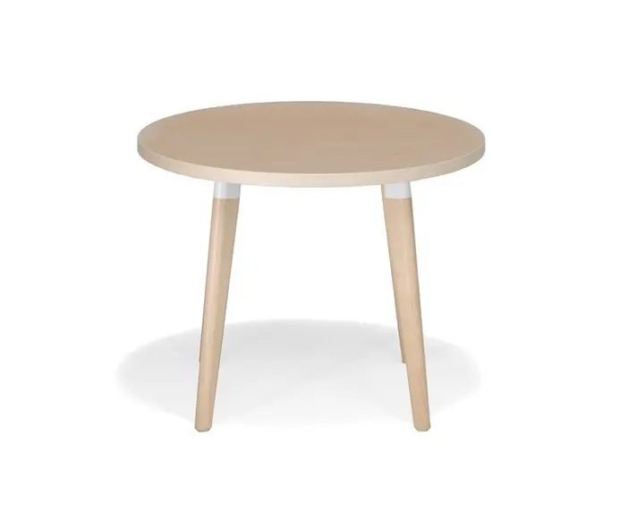 Kusch+Co - san_siro table basse forme galet/ronde avec piétement en bois