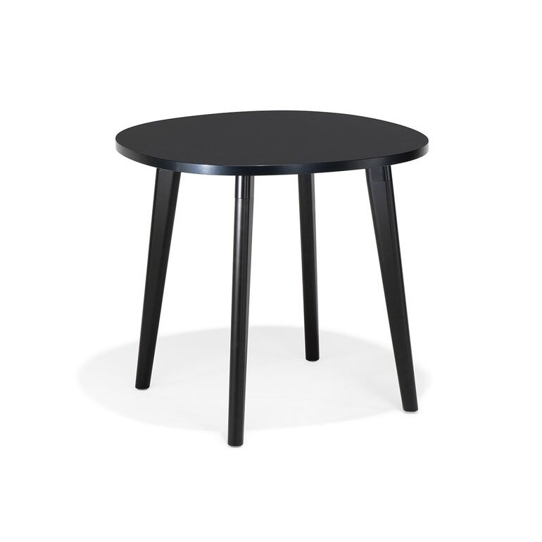 san_siro pebble-shaped/round table with wooden frame