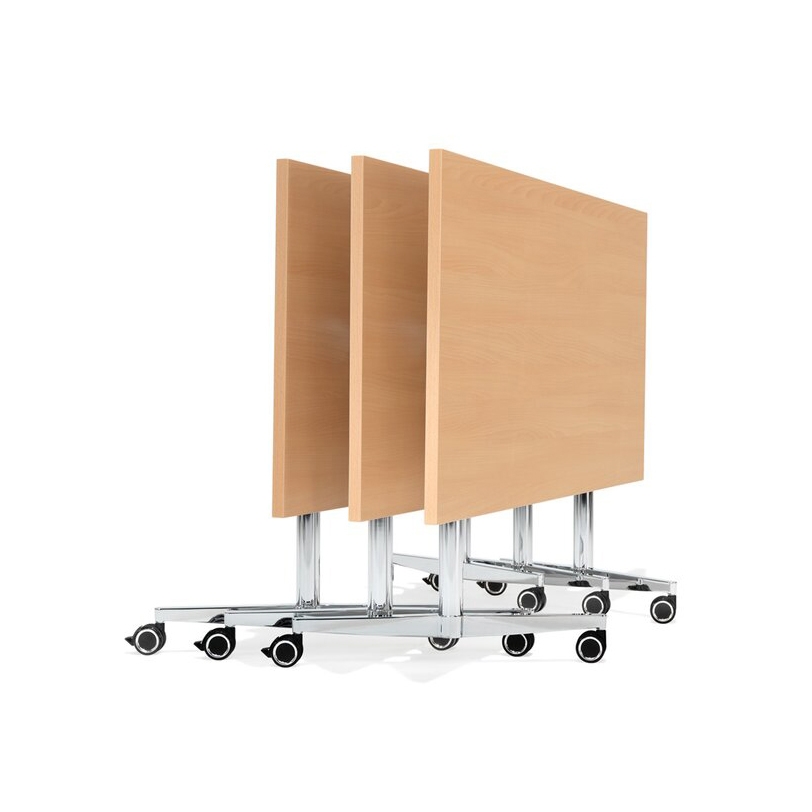 Display product san_siro rectangular folding table, horizontally stackable, with metal frame from manufacturer Kusch+Co