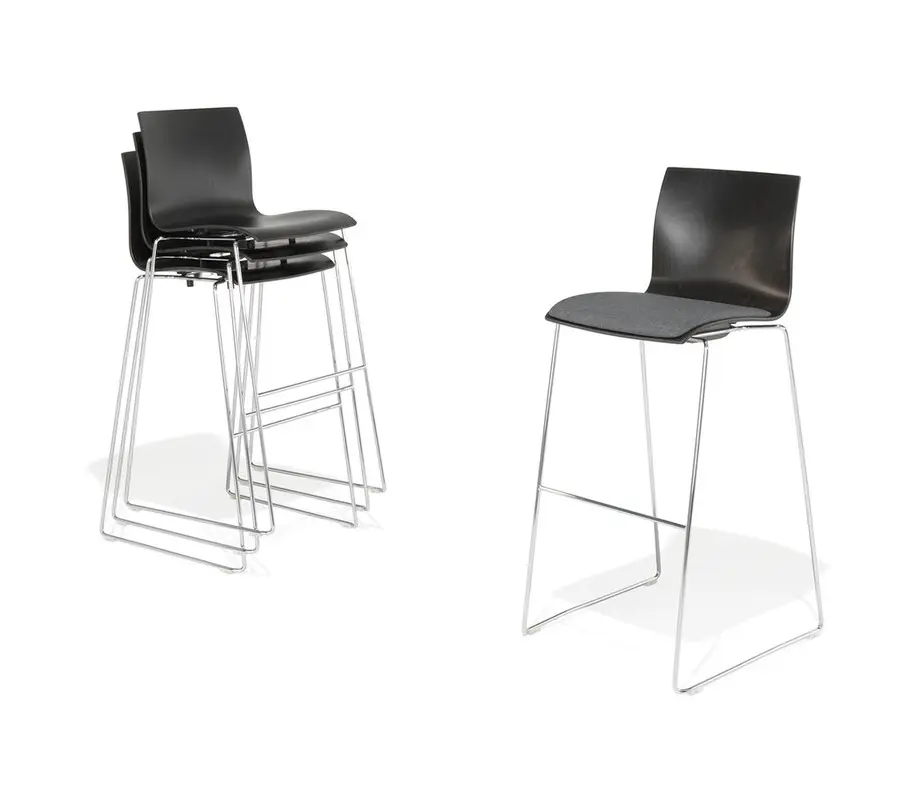 Kusch+Co - Trio tabouret à piètement traîneau en métal