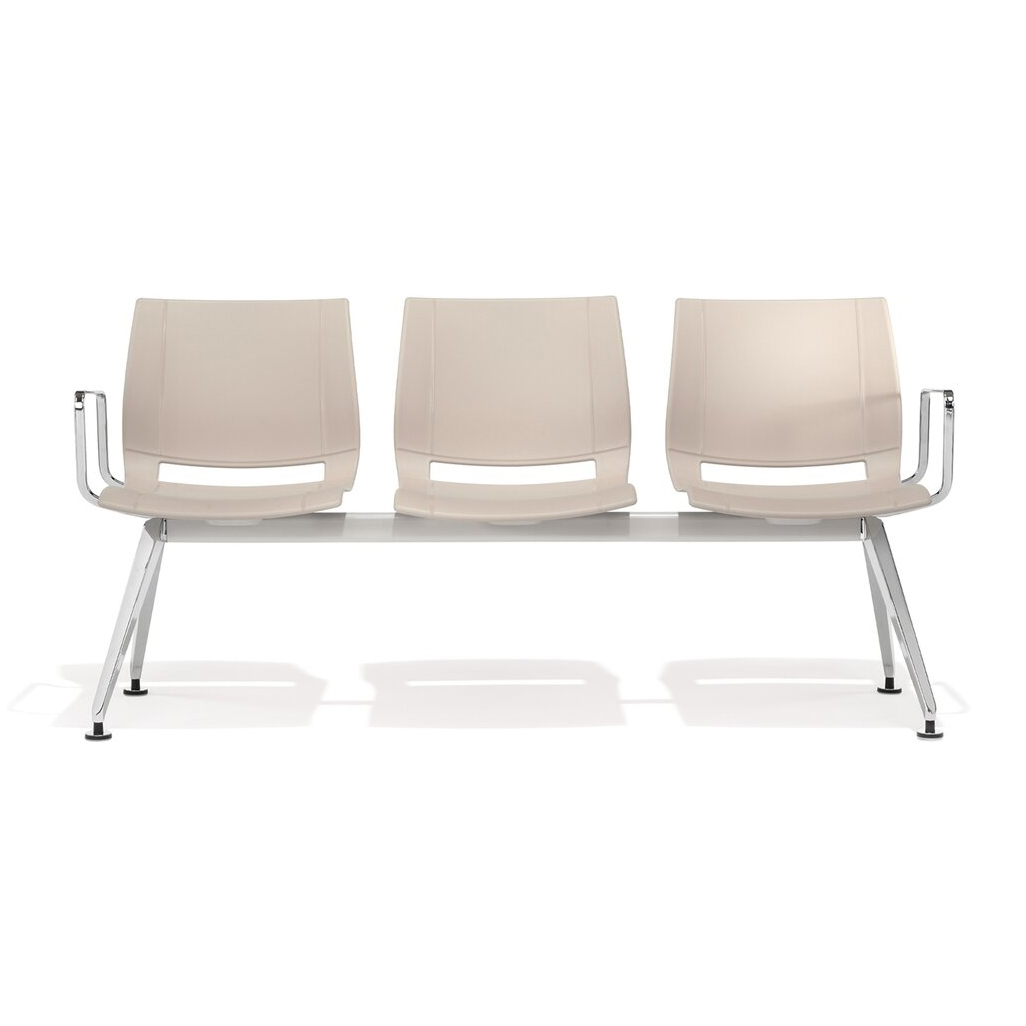 Mostrar el producto uni_verso 2-, 3-, 4-, 5-, 6-seater bench, plastic seat shell del fabricante Kusch+Co