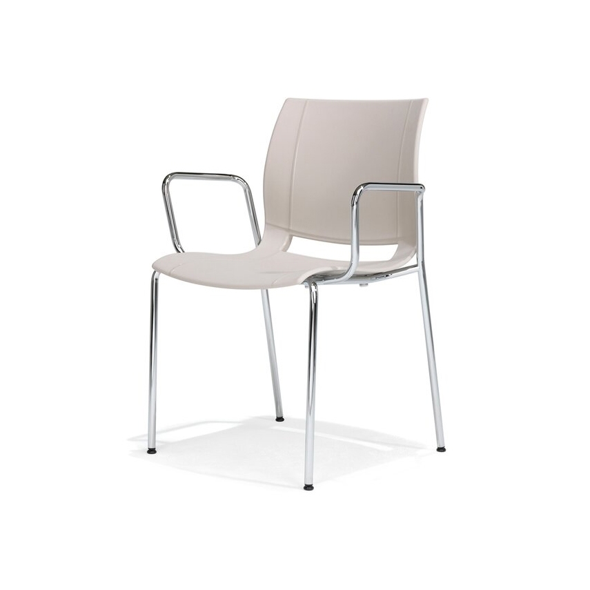 Mostra il prodotto uni_verso chair on 4 metal legs, plastic seat shell del produttore Kusch+Co