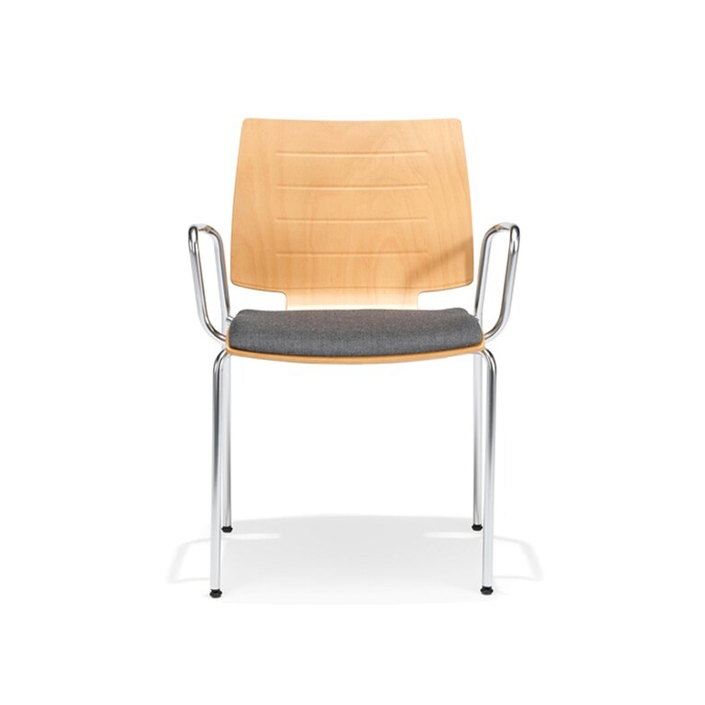 Mostra il prodotto uni_verso chair on 4 metal legs, plywood seat shell del produttore Kusch+Co