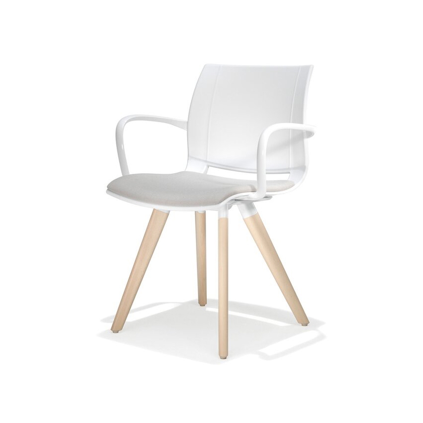 Produkt uni_verso chair on 4 wooden legs, plastic seat shell des Herstellers Kusch+Co anzeigen