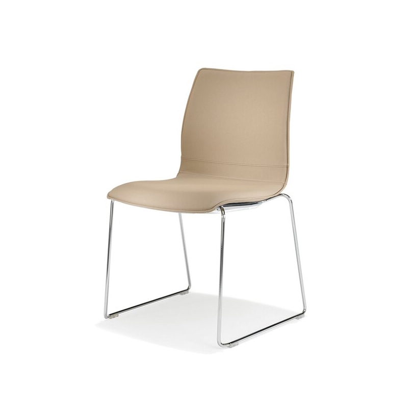 Produkt uni_verso chair on sled metal frame, plywood seat shell des Herstellers Kusch+Co anzeigen