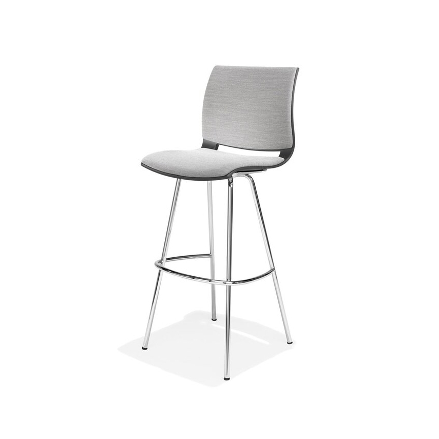 Display product uni_verso stool on 4 metal legs, plastic shell from manufacturer Kusch+Co
