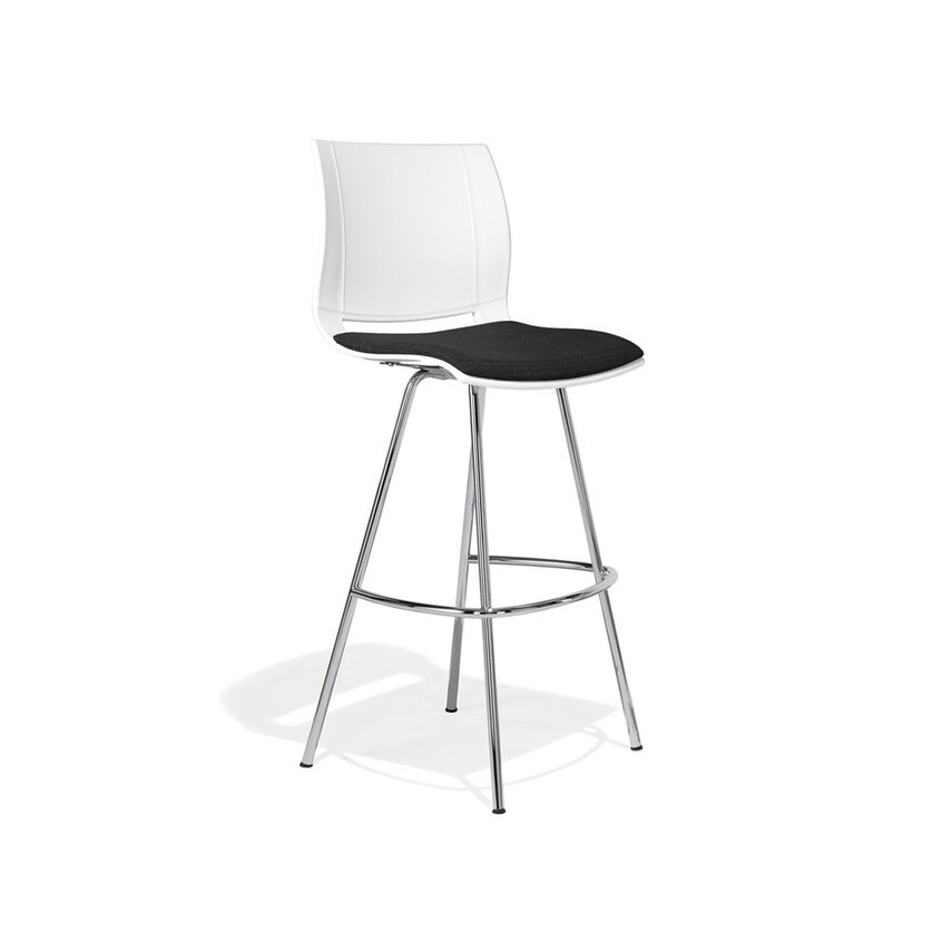 Mostra il prodotto uni_verso stool on 4 metal legs, plastic shell del produttore Kusch+Co
