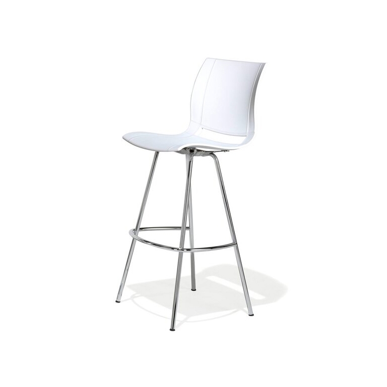 Display product uni_verso stool on 4 metal legs, plastic shell from manufacturer Kusch+Co
