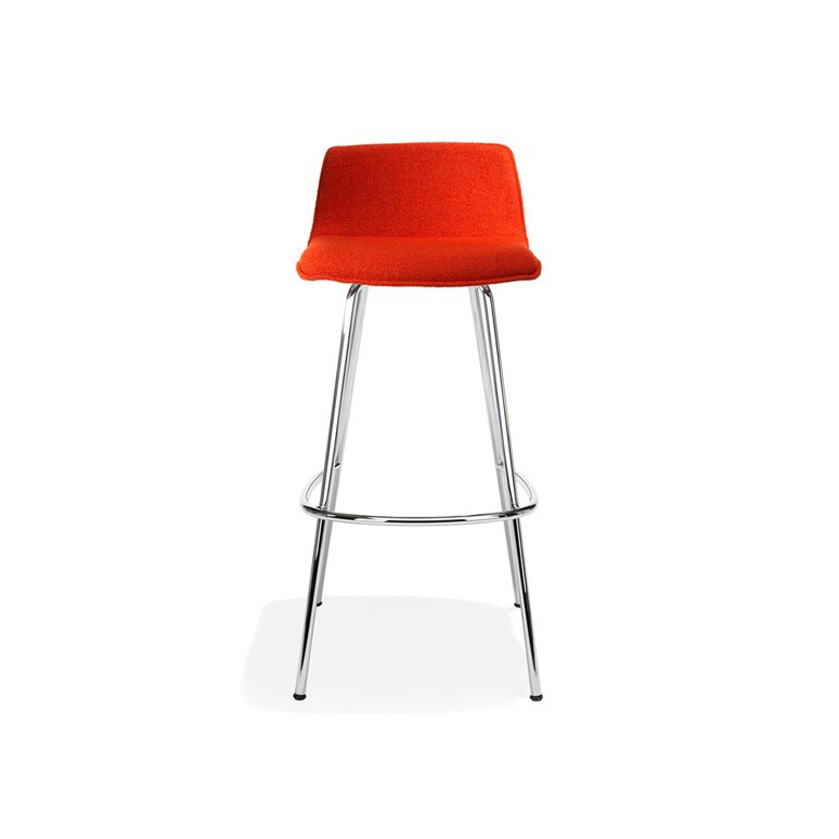Display product uni_verso stool on 4 metal legs, upholstered seat shell from manufacturer Kusch+Co