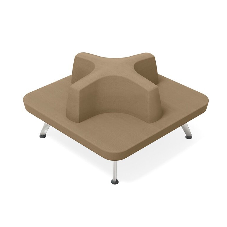 V-Travel bench with central back
