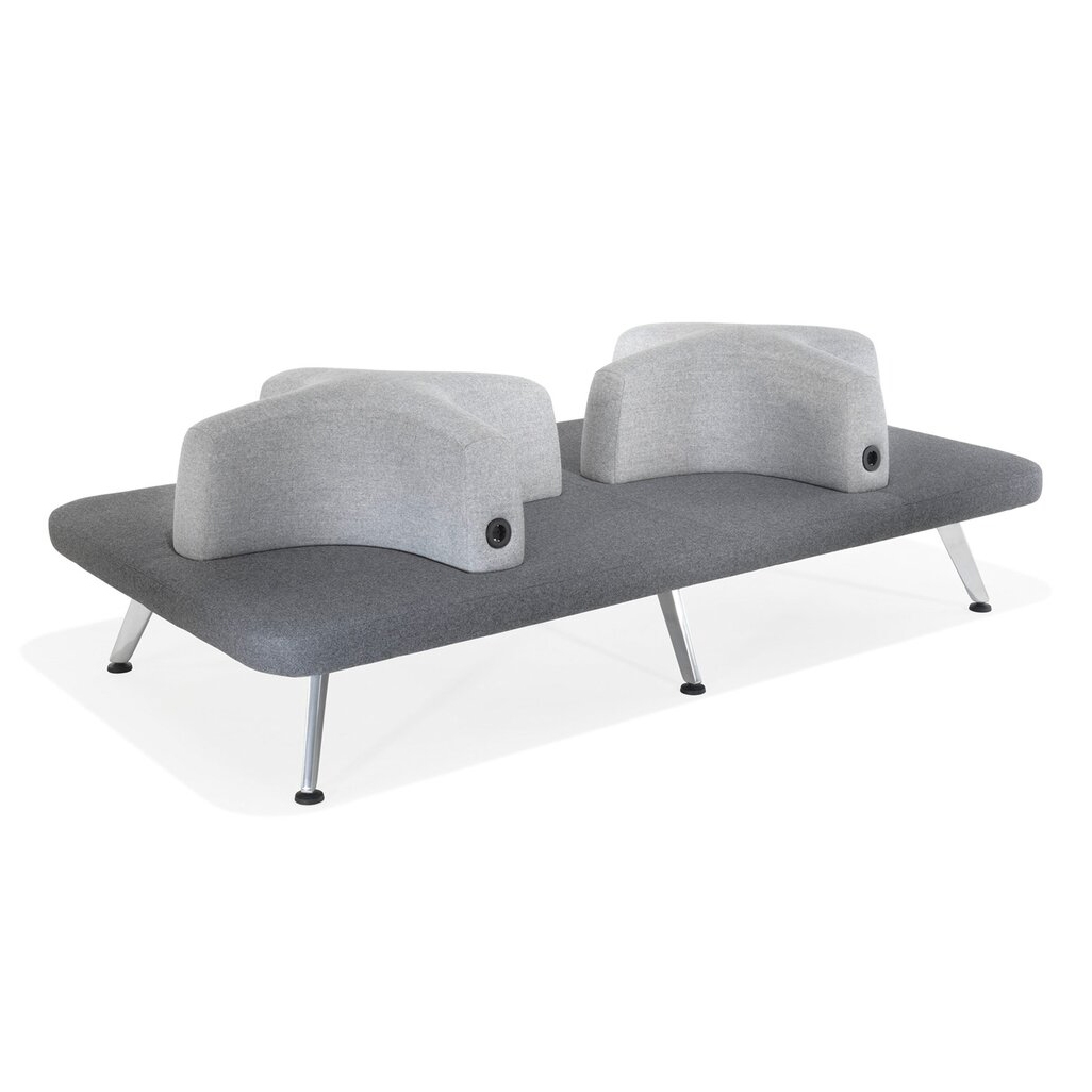 Display product V-Travel bench with central back from manufacturer Kusch+Co