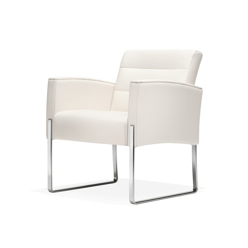 Vega armchair on sled metal frame