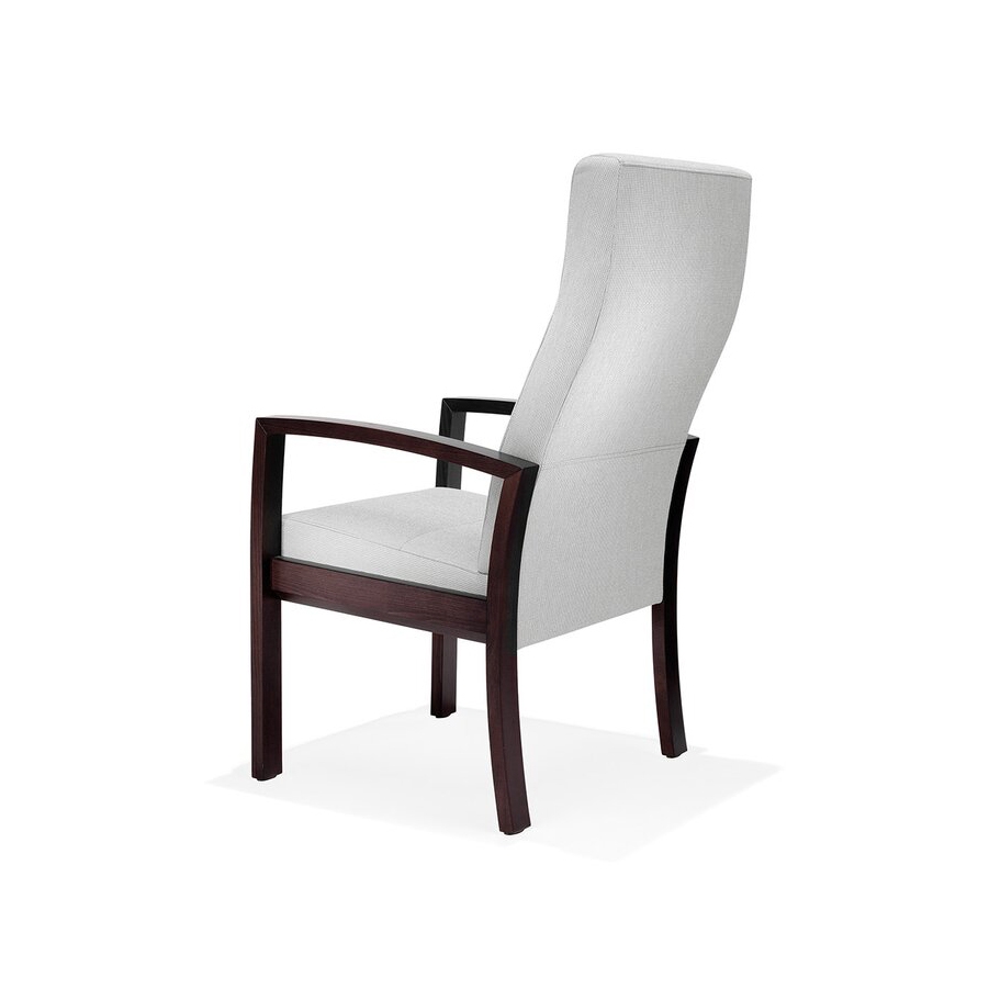Display product Vega armchair on wooden frame from manufacturer Kusch+Co