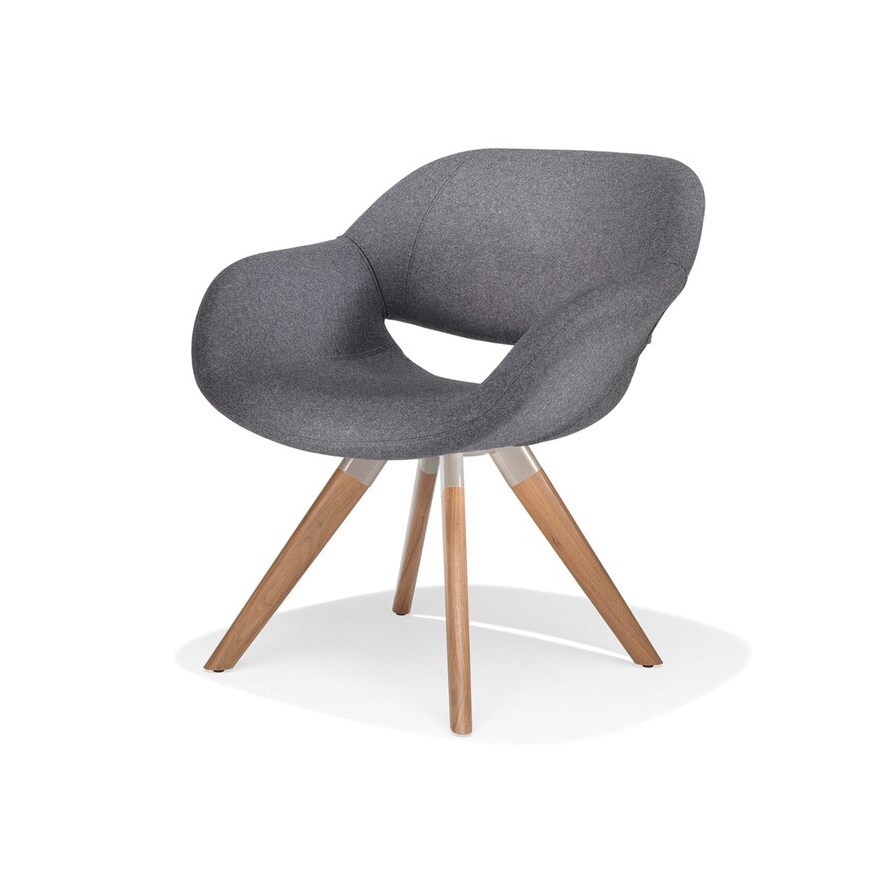 Mostrar el producto Volpe stool/armchair on 4 wooden legs del fabricante Kusch+Co