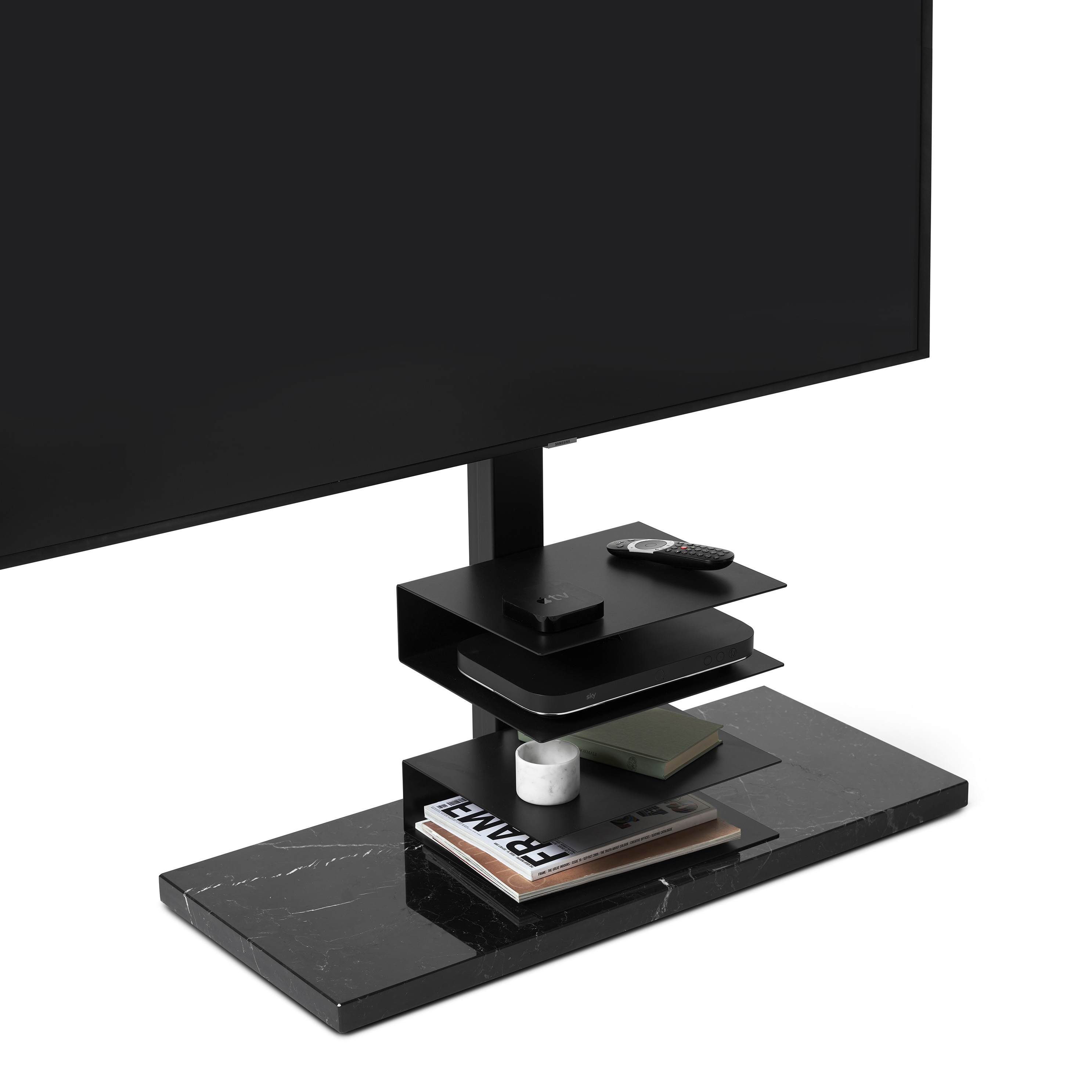 Display product Ptolomeo TV Smart with marble base from manufacturer Opinion Ciatti