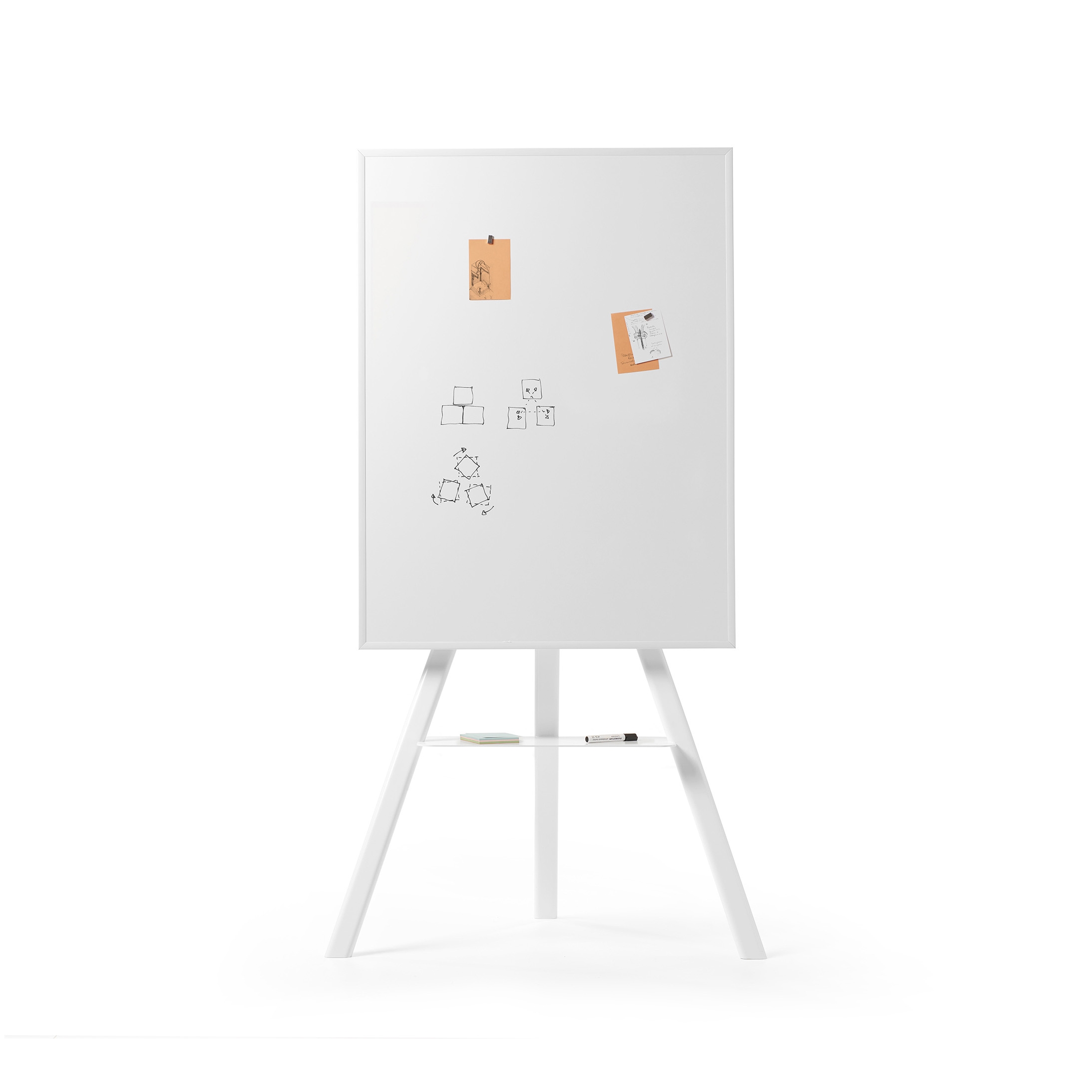 Cartesio steel stand with whiteboard