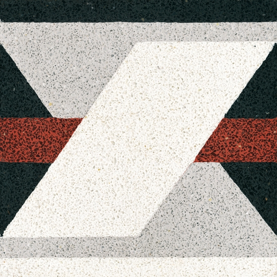 Terrazzo edge tile