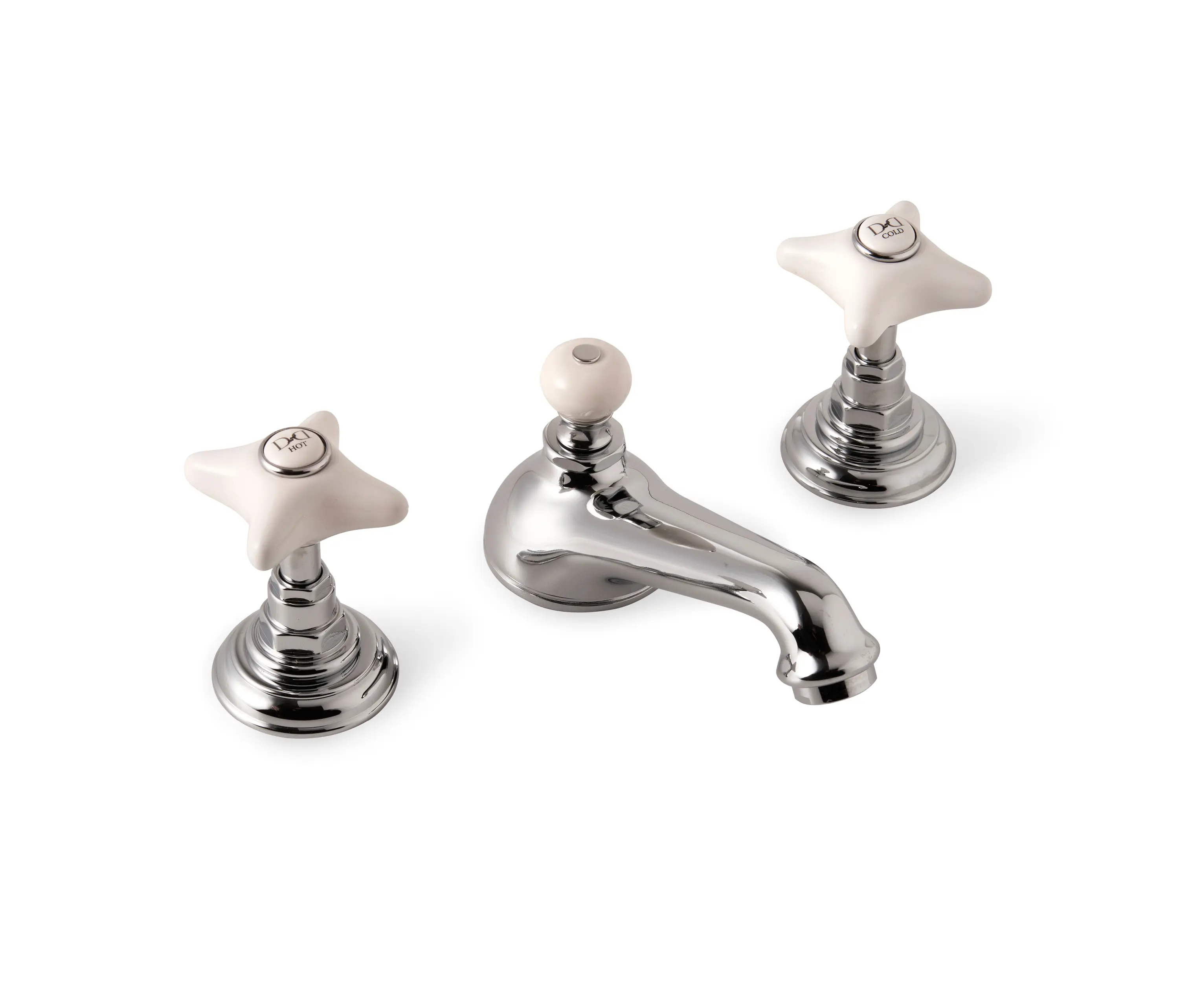 Devon&Devon - White Rose 3 hole basin set