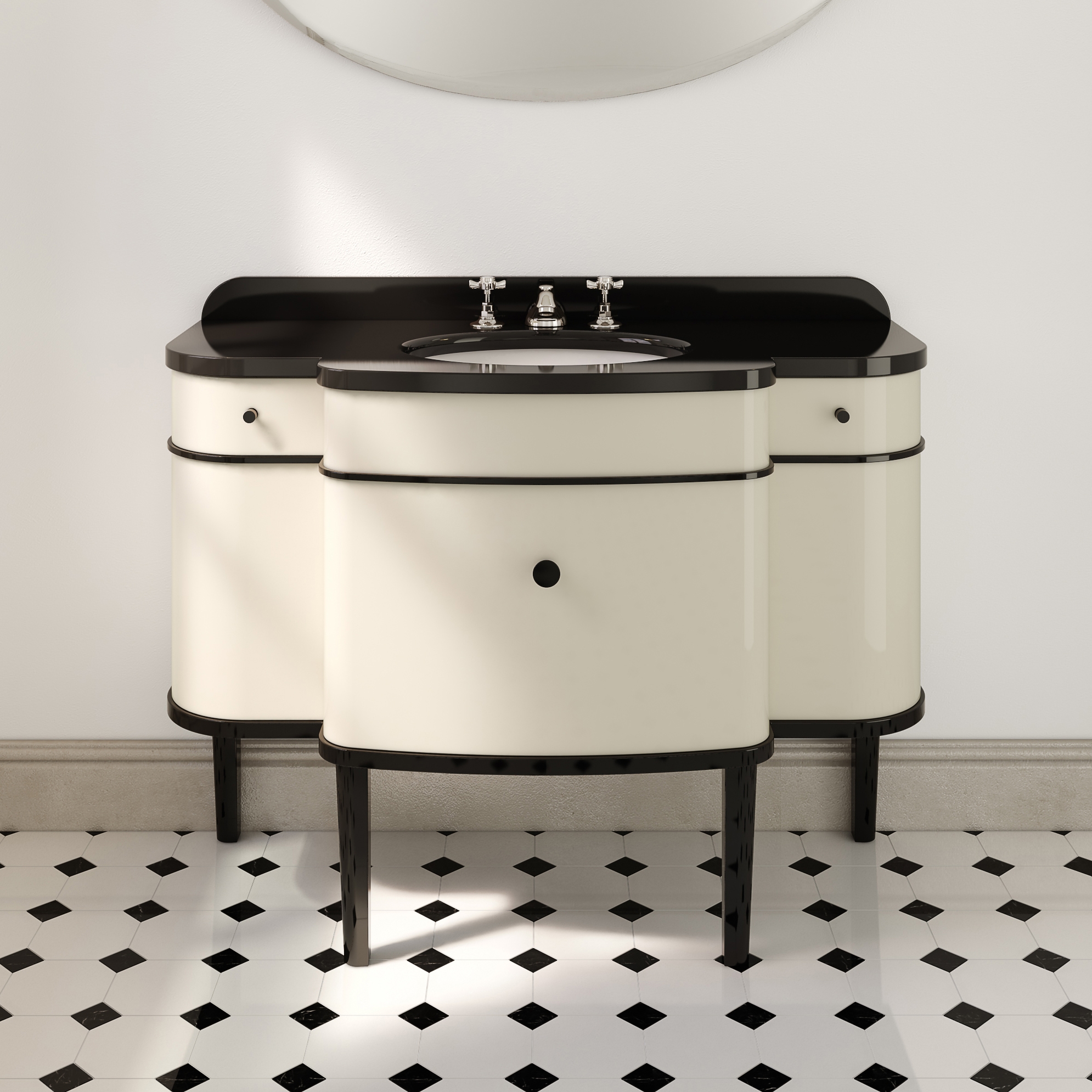 Vertoon produk Music Vanity Unit van vervaardiger Devon&Devon