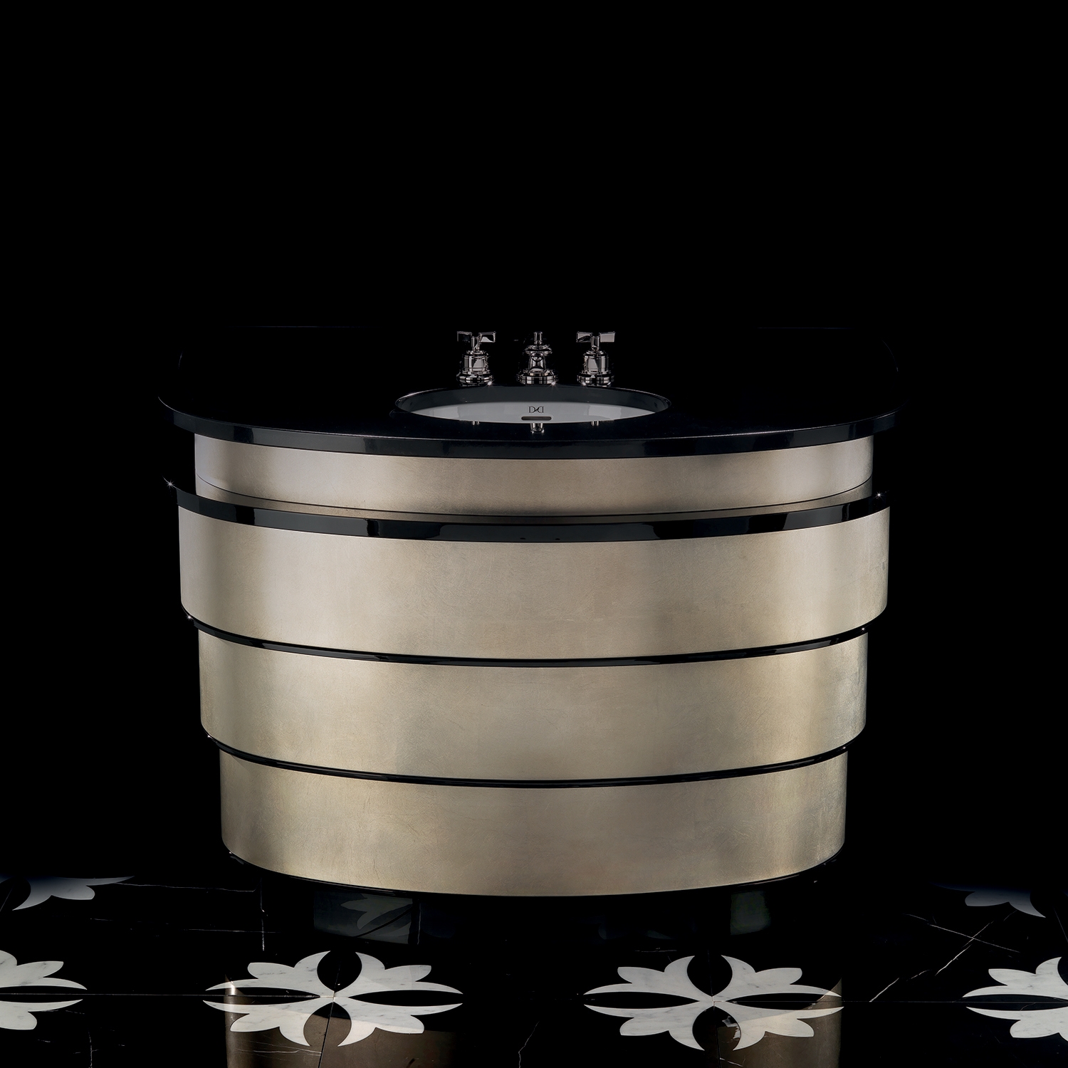 Summertime Aluminium Leaf Vanity Unit