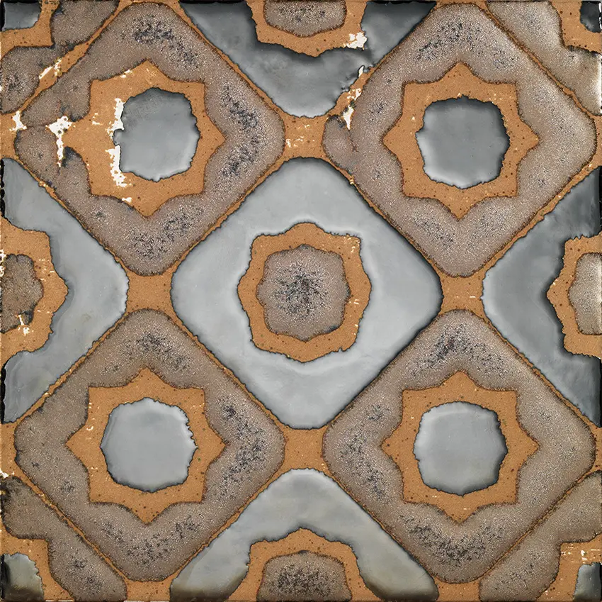 Devon&Devon - Flora Tiles | Freesia Brown Garden