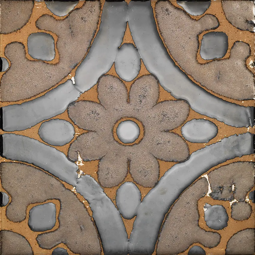 Devon&Devon - Flora Tiles | Petunia Brown Garden