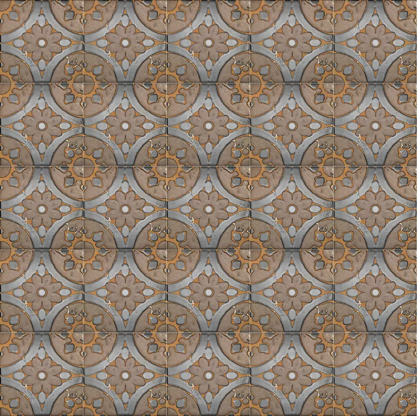 Devon&Devon - Flora Tiles | Petunia Brown Garden