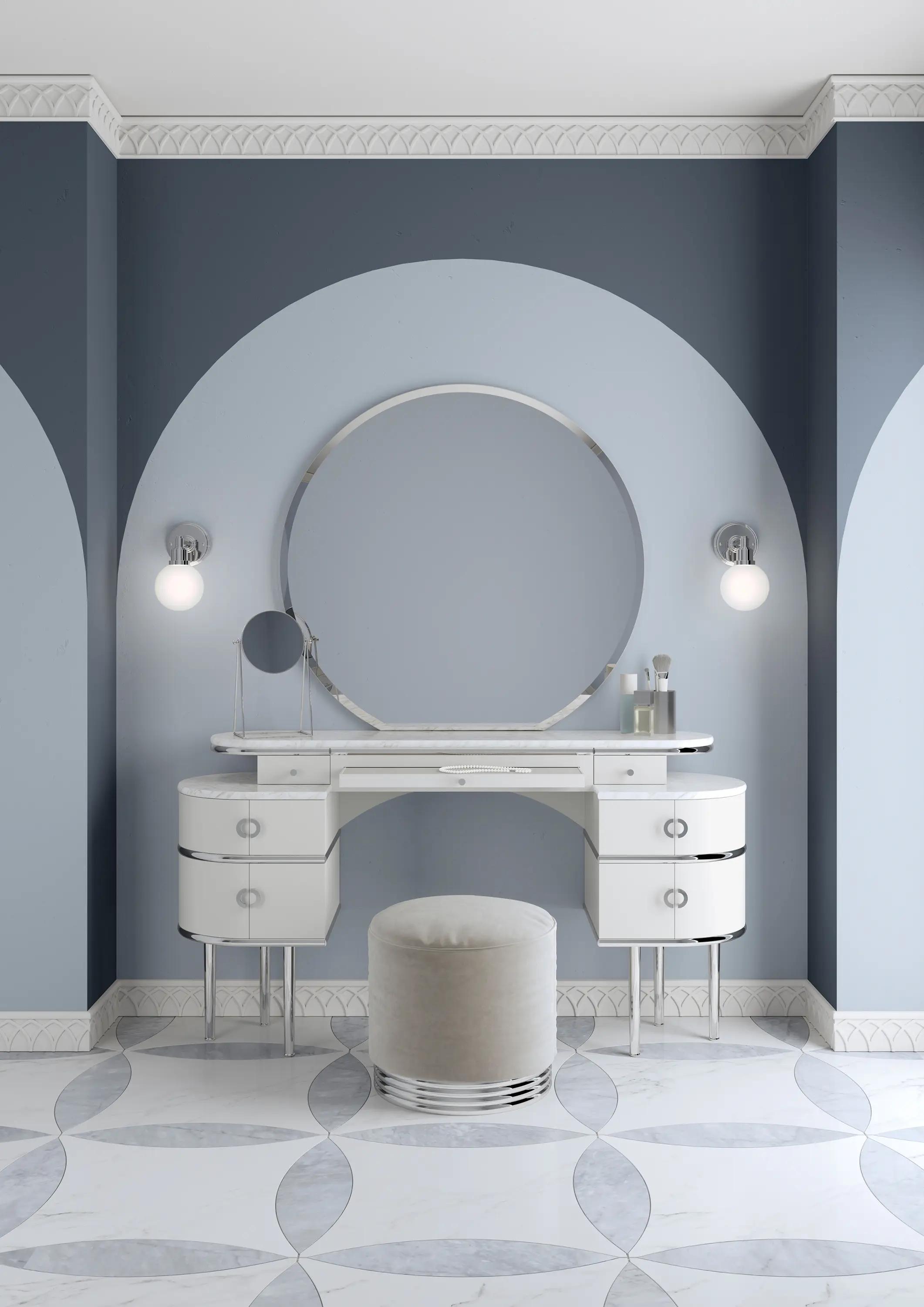Devon&Devon - Zelda White Vanity Table