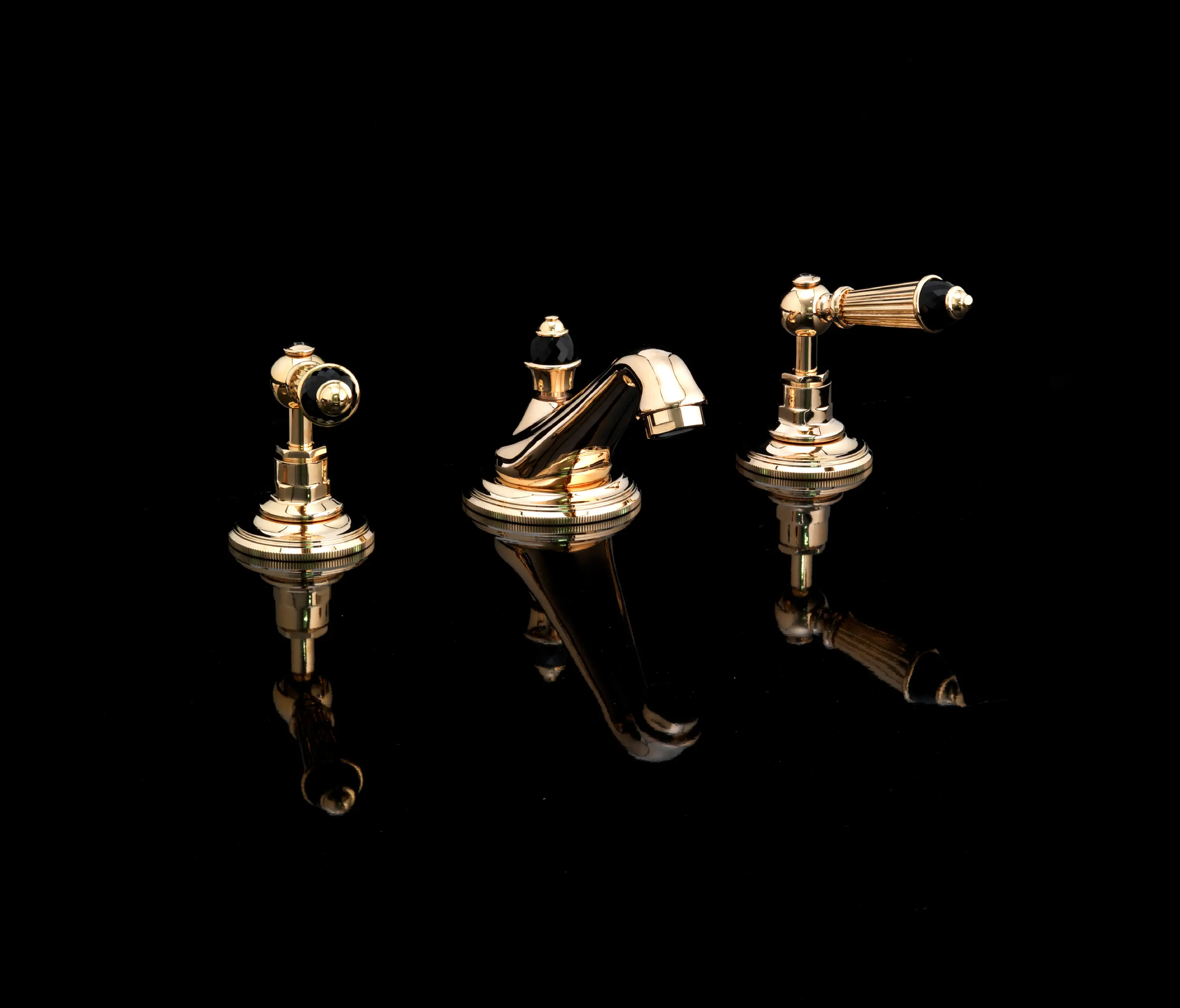 Devon&Devon - Black Diamond 3 hole bidet set