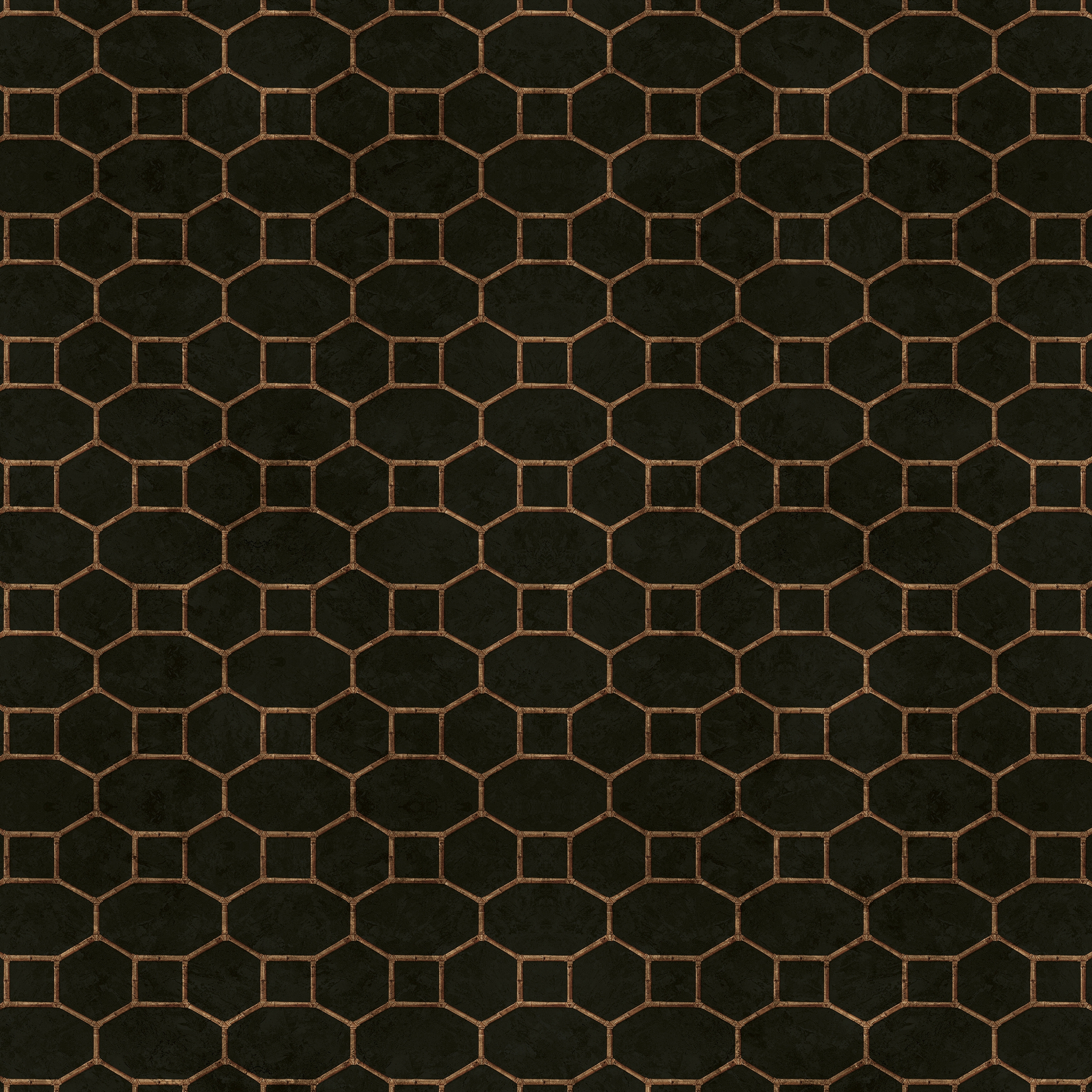 Wallpaper Gold | Bamboo Black Gold Leaf