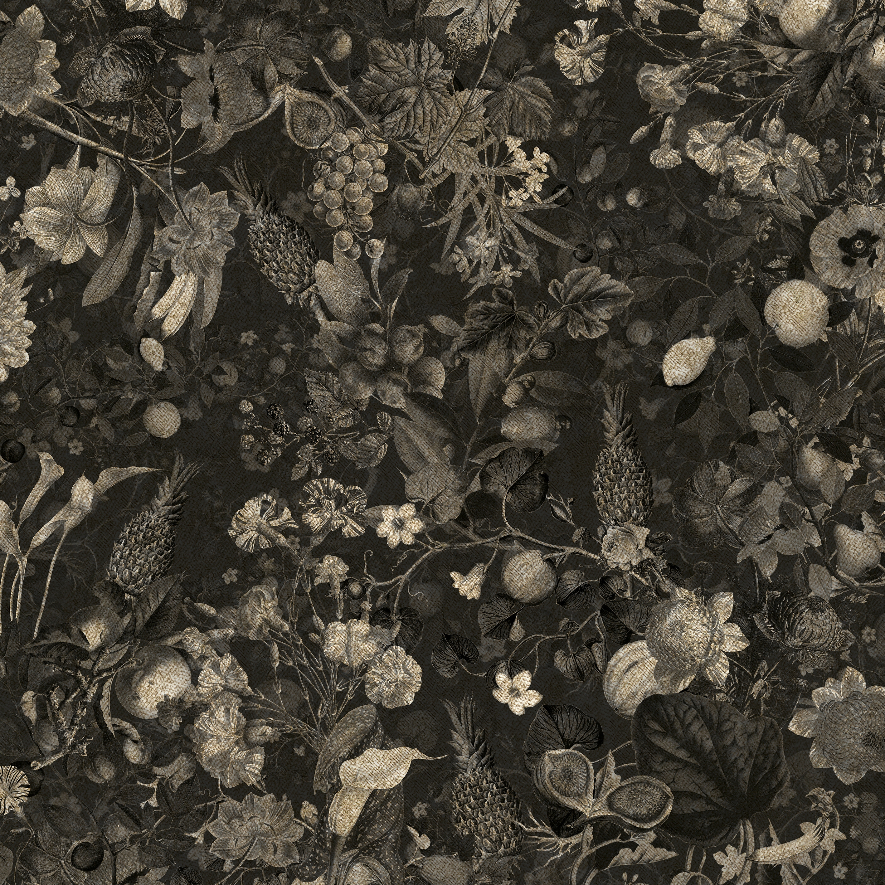 Mostrar el producto Wallpaper Gold | Botanica Black&White Antique Gold del fabricante Devon&Devon
