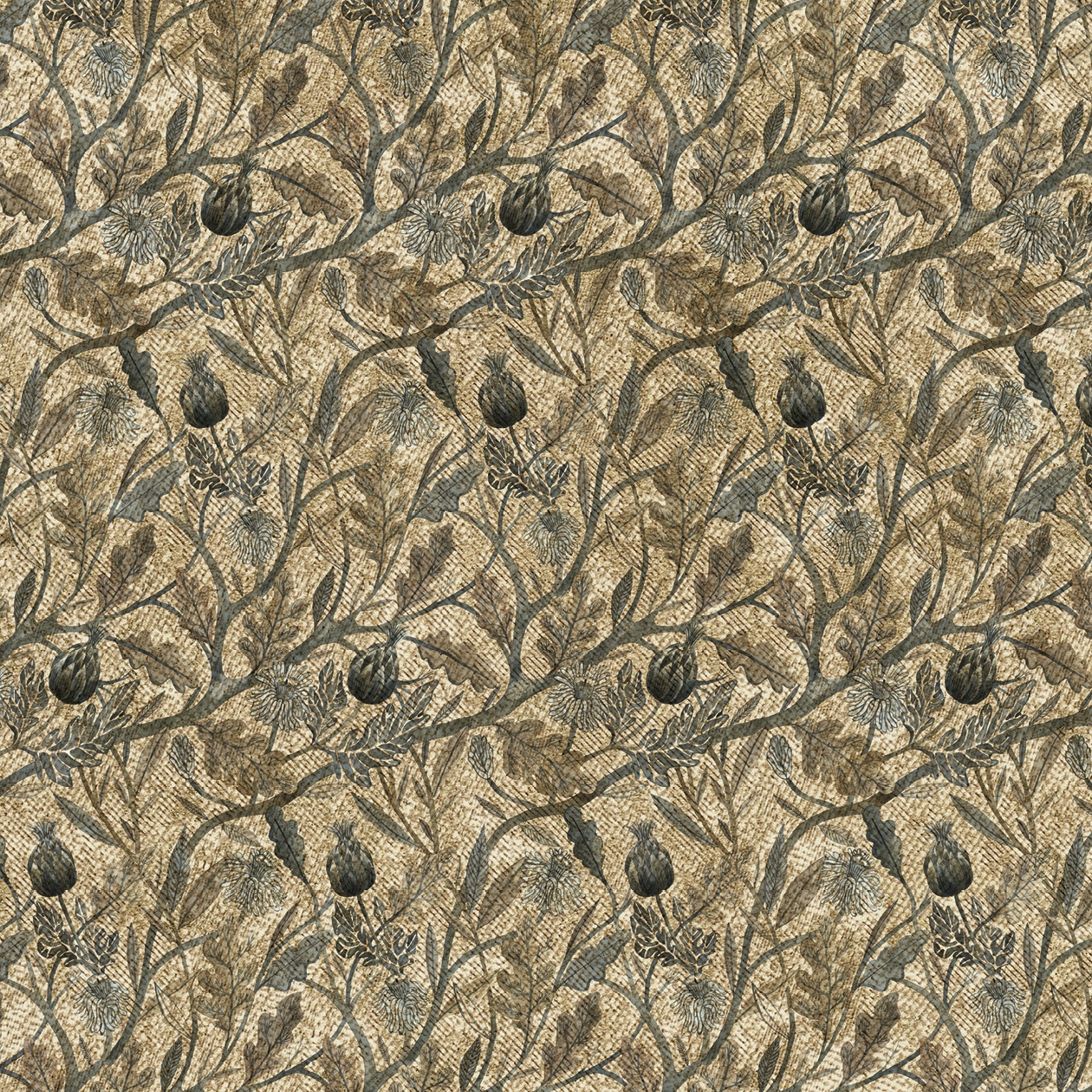 Mostrar el producto Wallpaper Gold | Cardoon 2 Antique Gold del fabricante Devon&Devon