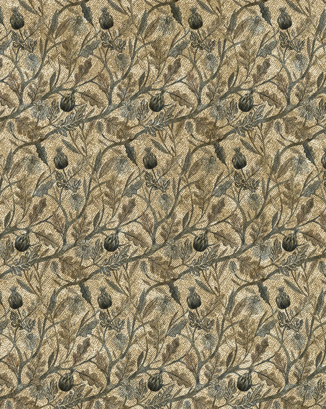 Devon&Devon - Wallpaper Gold | Cardoon 2 Antique Gold