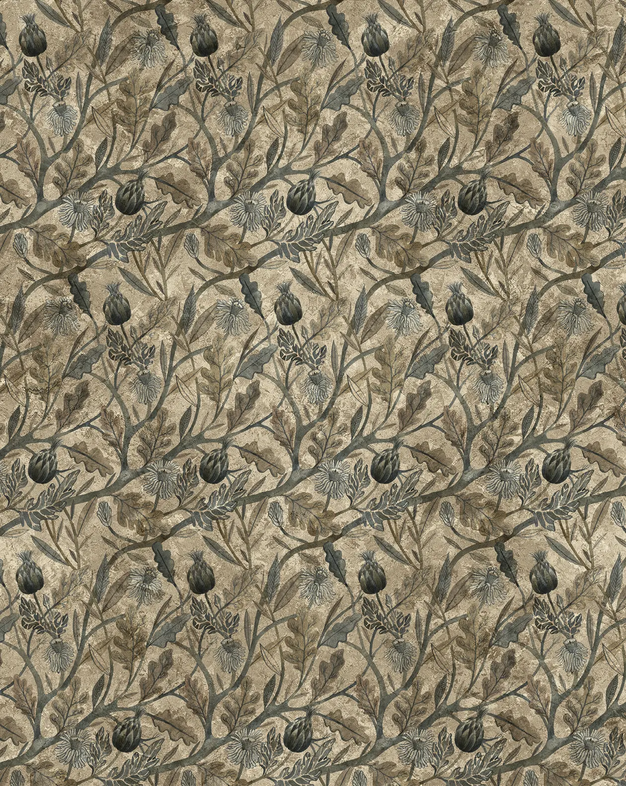 Devon&Devon - Wallpaper Gold | Cardoon 2 Gold Leaf