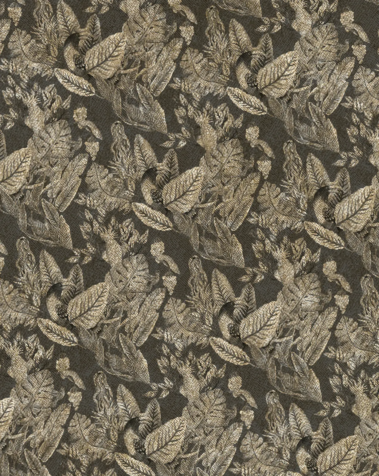 Devon&Devon - Wallpaper Gold | Rainforest 2 Antique Gold