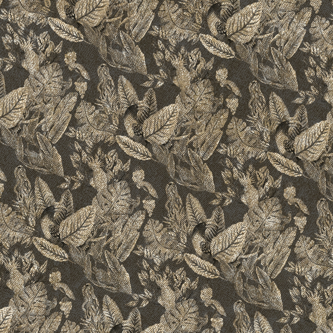 Wallpaper Gold | Rainforest 2 Antique Gold