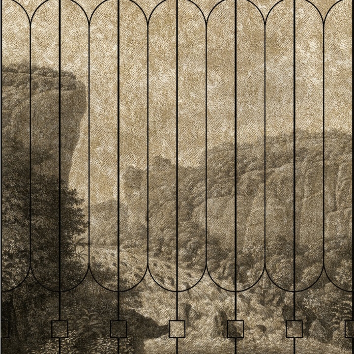 Mostrar el producto Wallpaper Gold | Rio Seppia Antique Gold del fabricante Devon&Devon