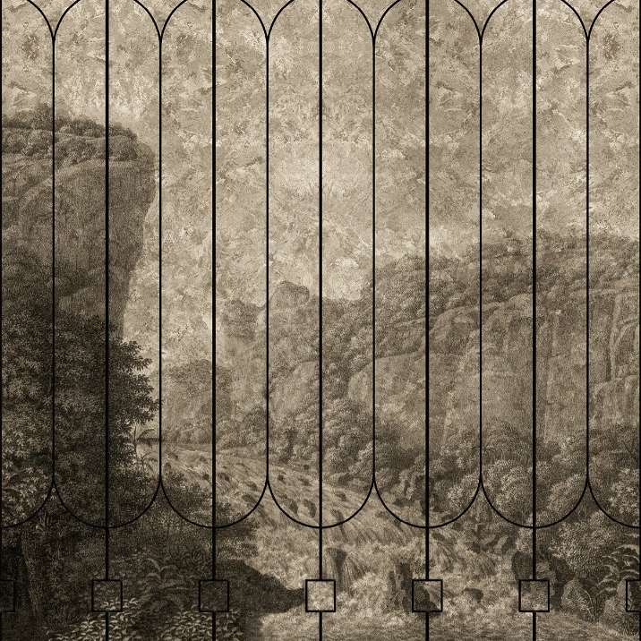 Wallpaper Gold | Rio Seppia Gold Leaf