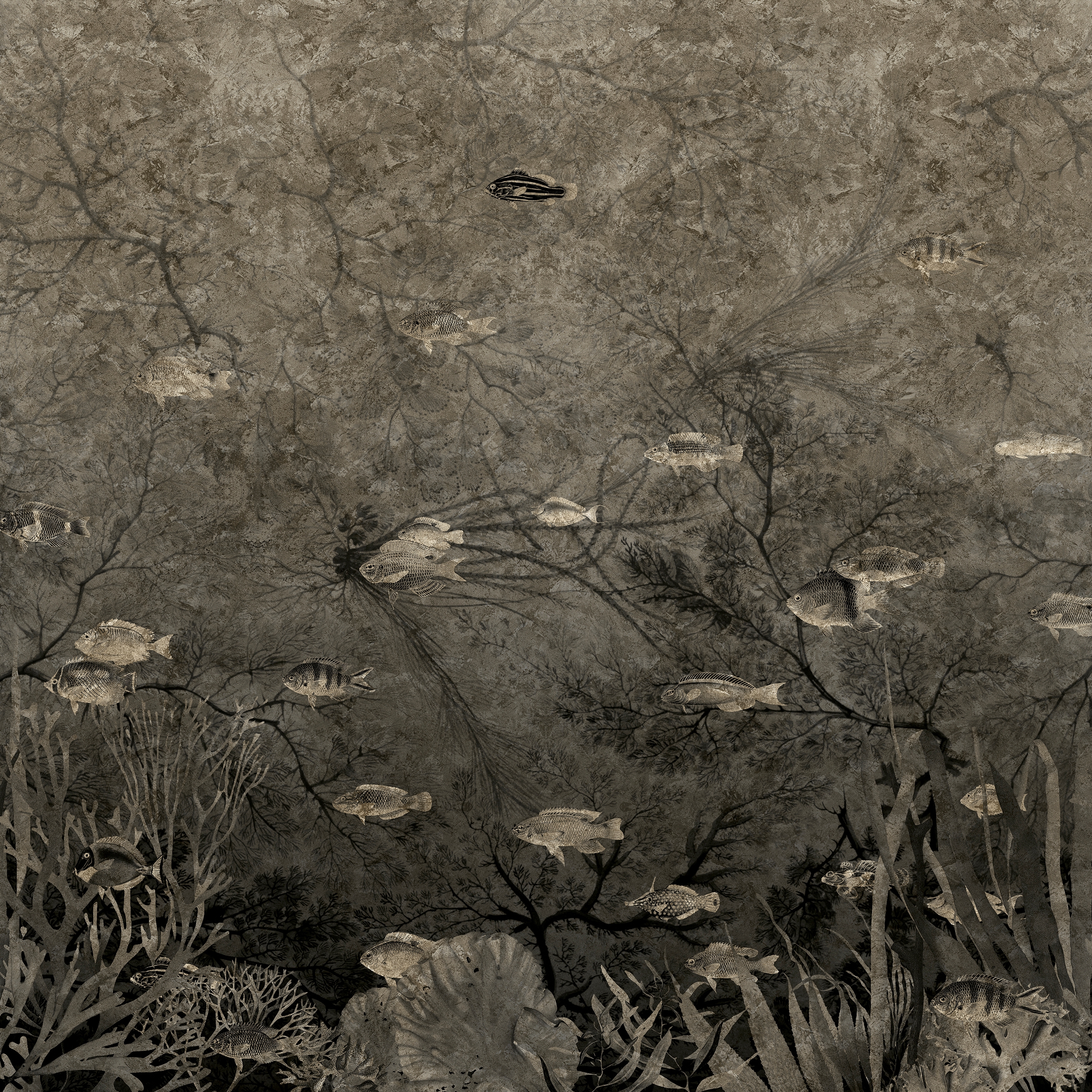 Wallpaper Gold | Samoa White&Black Gold Leaf