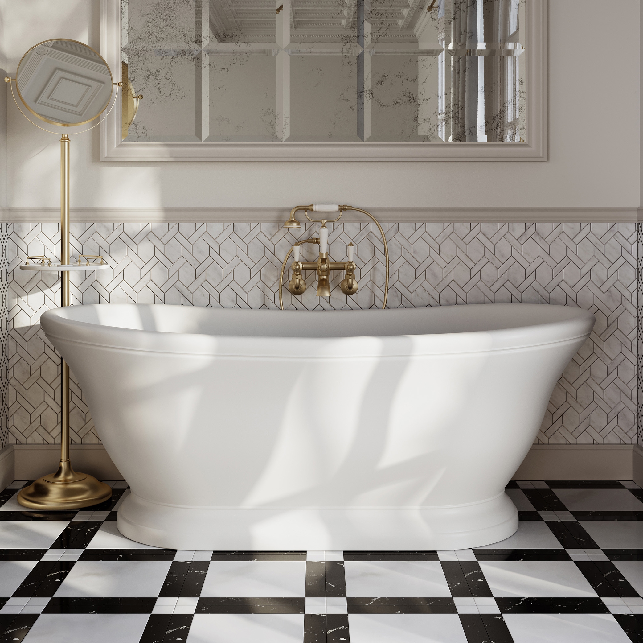 Vertoon produk Aurora White Bathtub van vervaardiger Devon&Devon