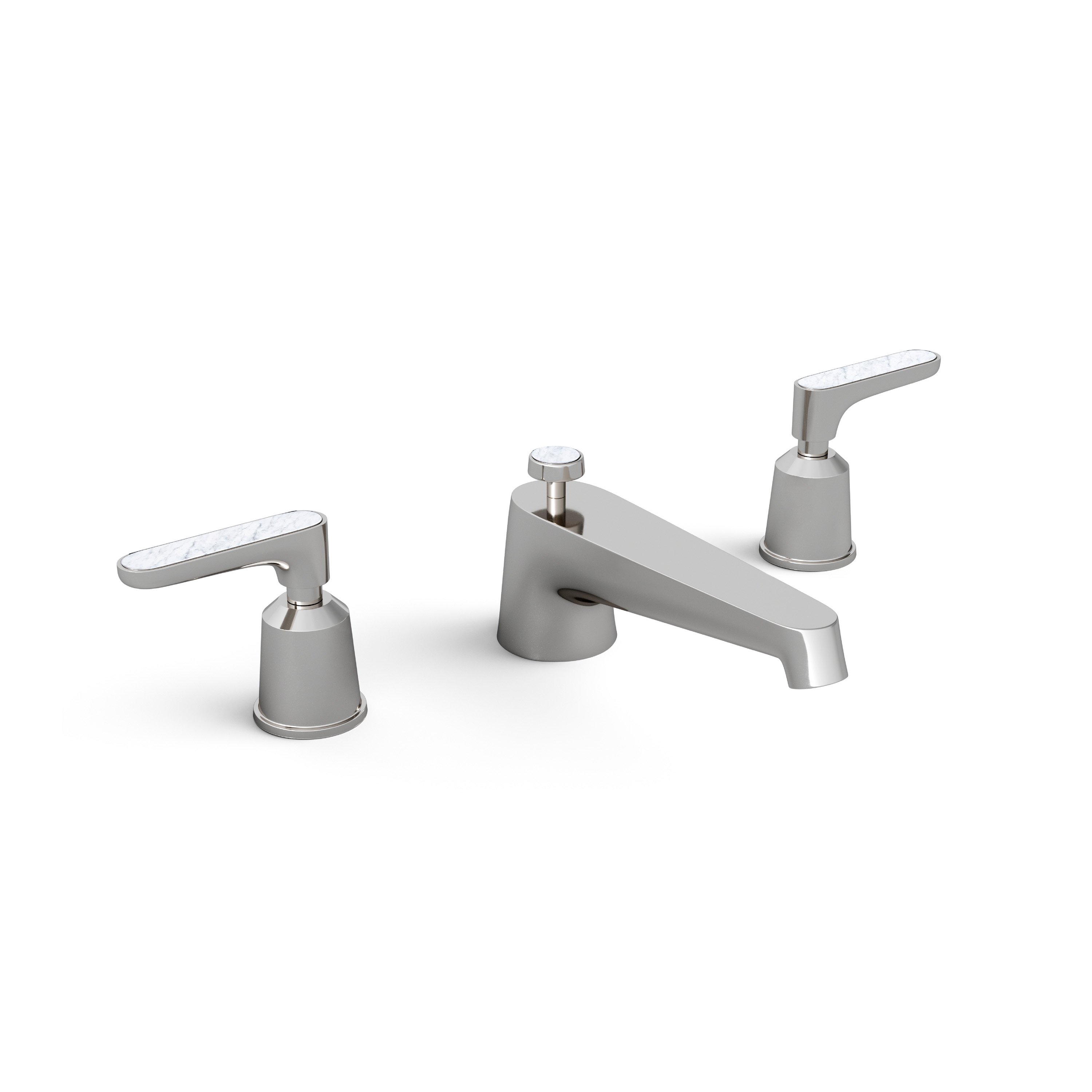 Twenties 3 hole basin set - Bianco Carrara