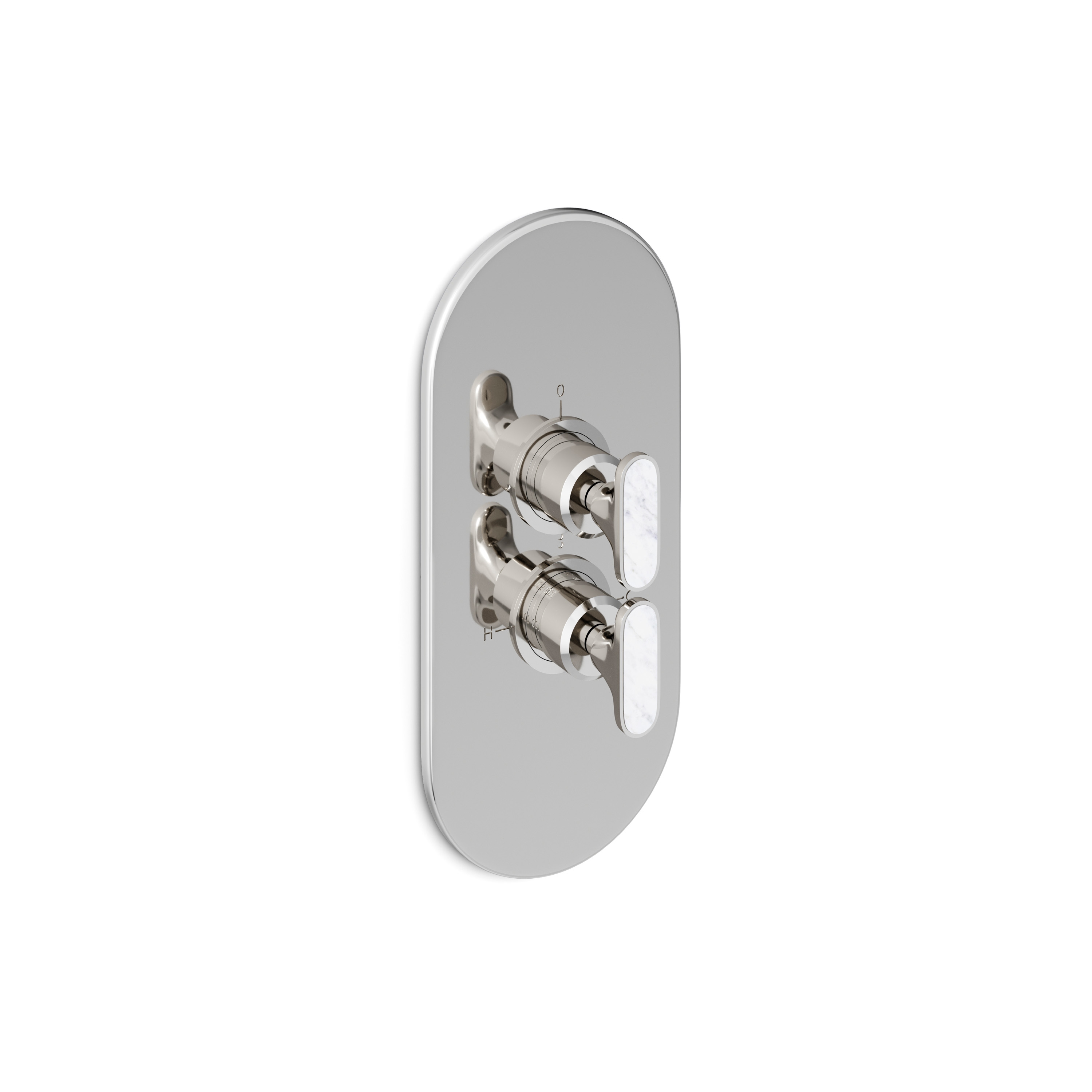 Twenties 3-way Thermostatic Mixer - Bianco Carrara