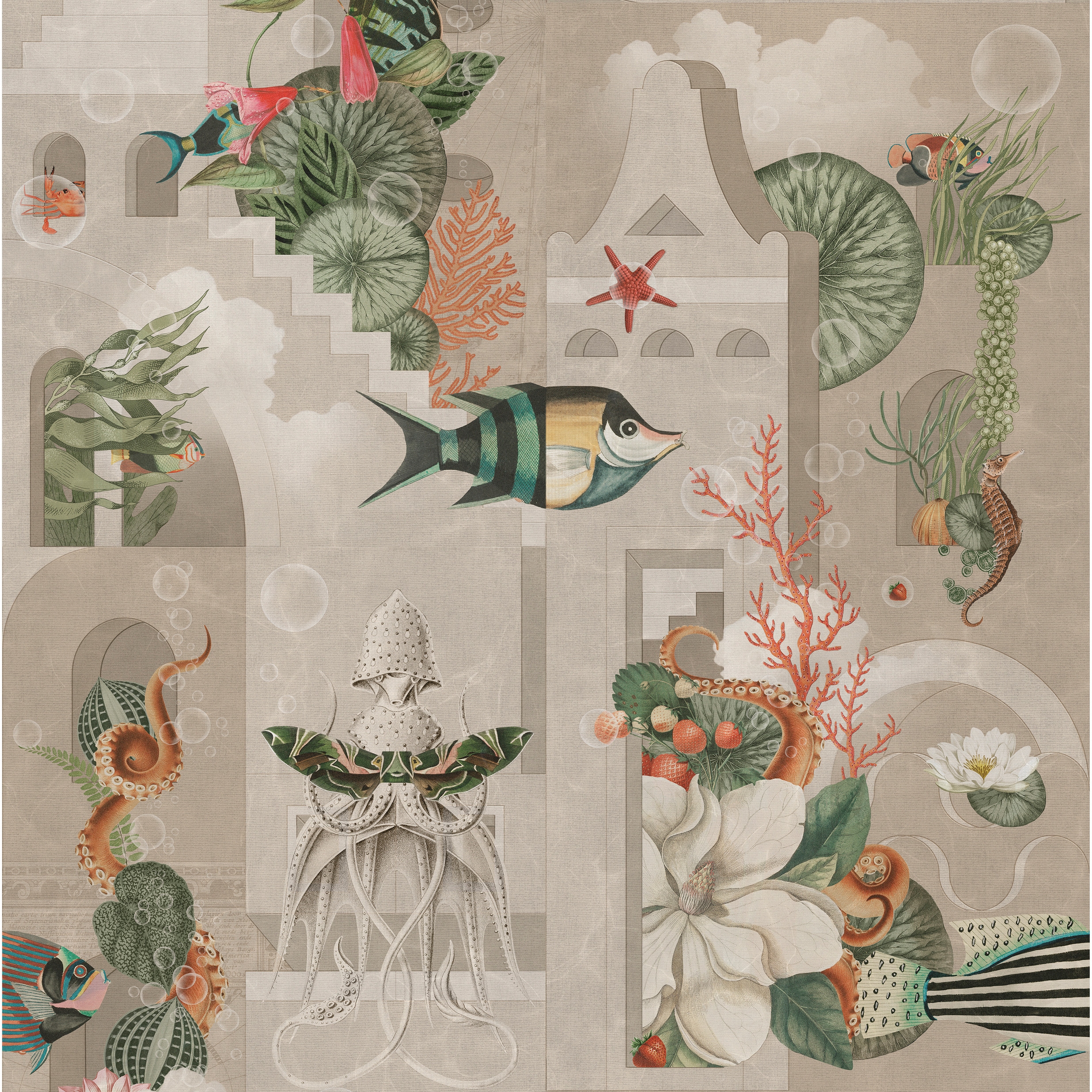 Garden Of Dreams Sepia - Decor Slabs 120x240 - Panel B