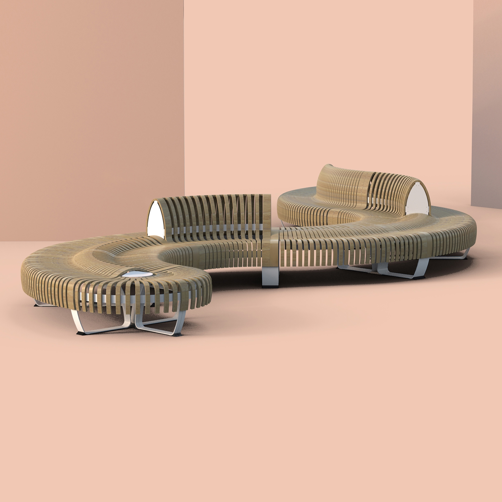 Afficher le produit Nova C Double bench du fabricant Green Furniture Concept