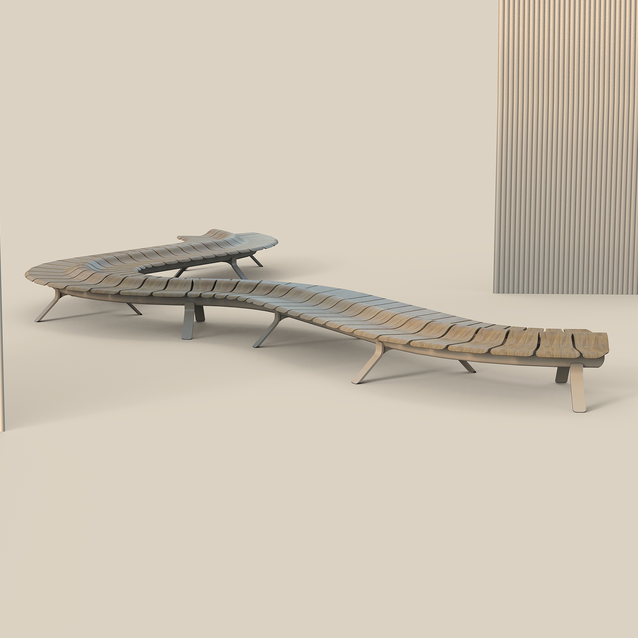 Display product Ascent Double Bench from manufacturer Green Furniture Concept