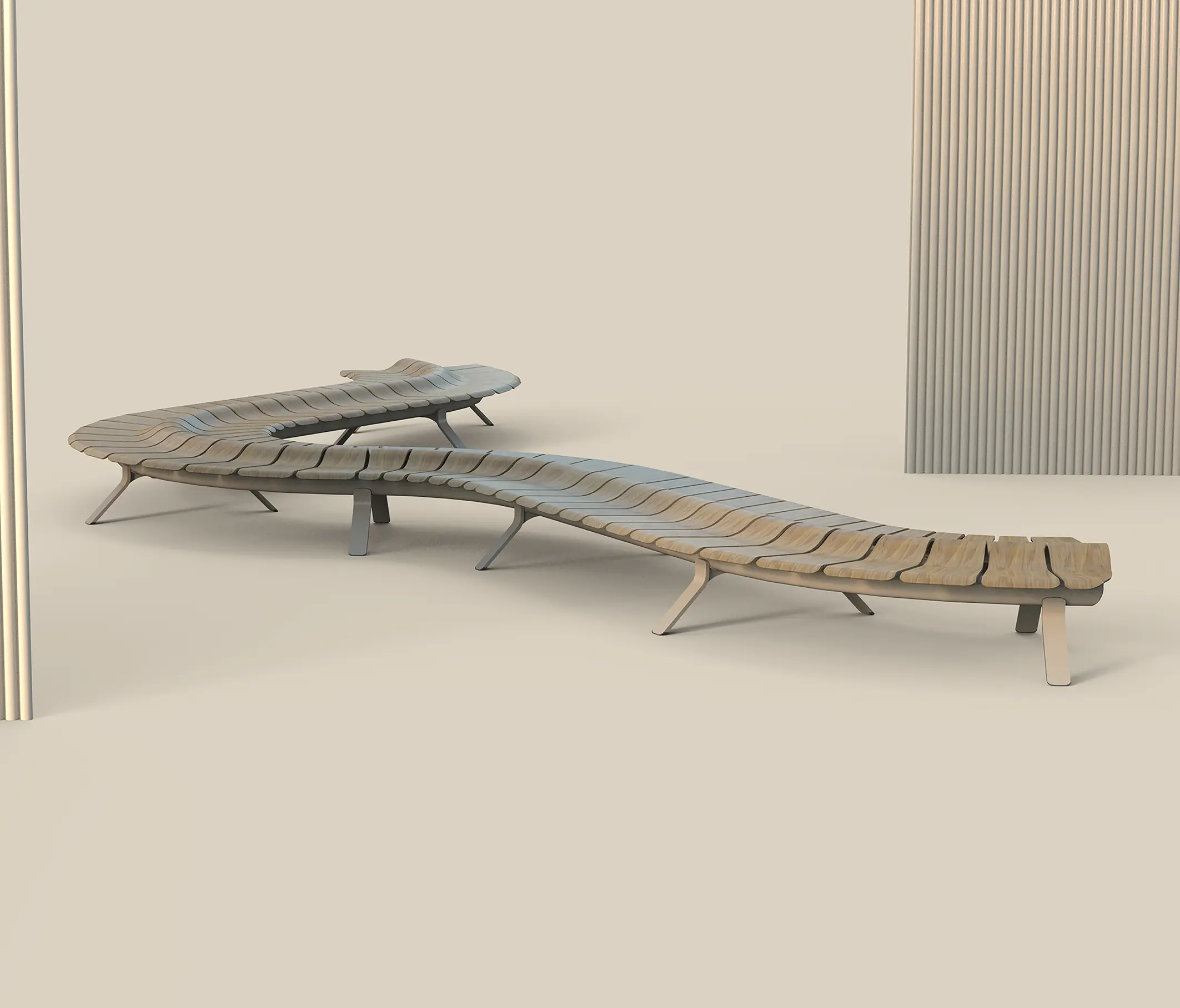 Green Furniture Concept - Ascent Double Bench