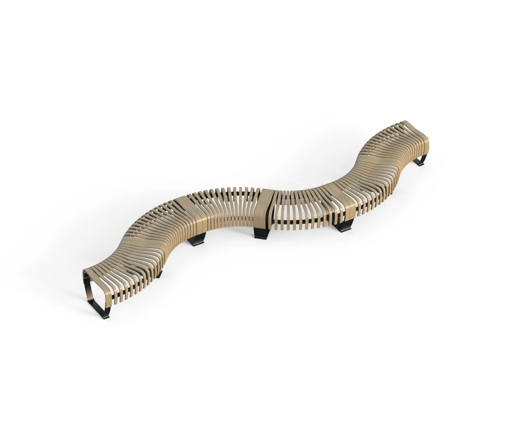 Green Furniture Concept - Nova C Bench Ondular configuration