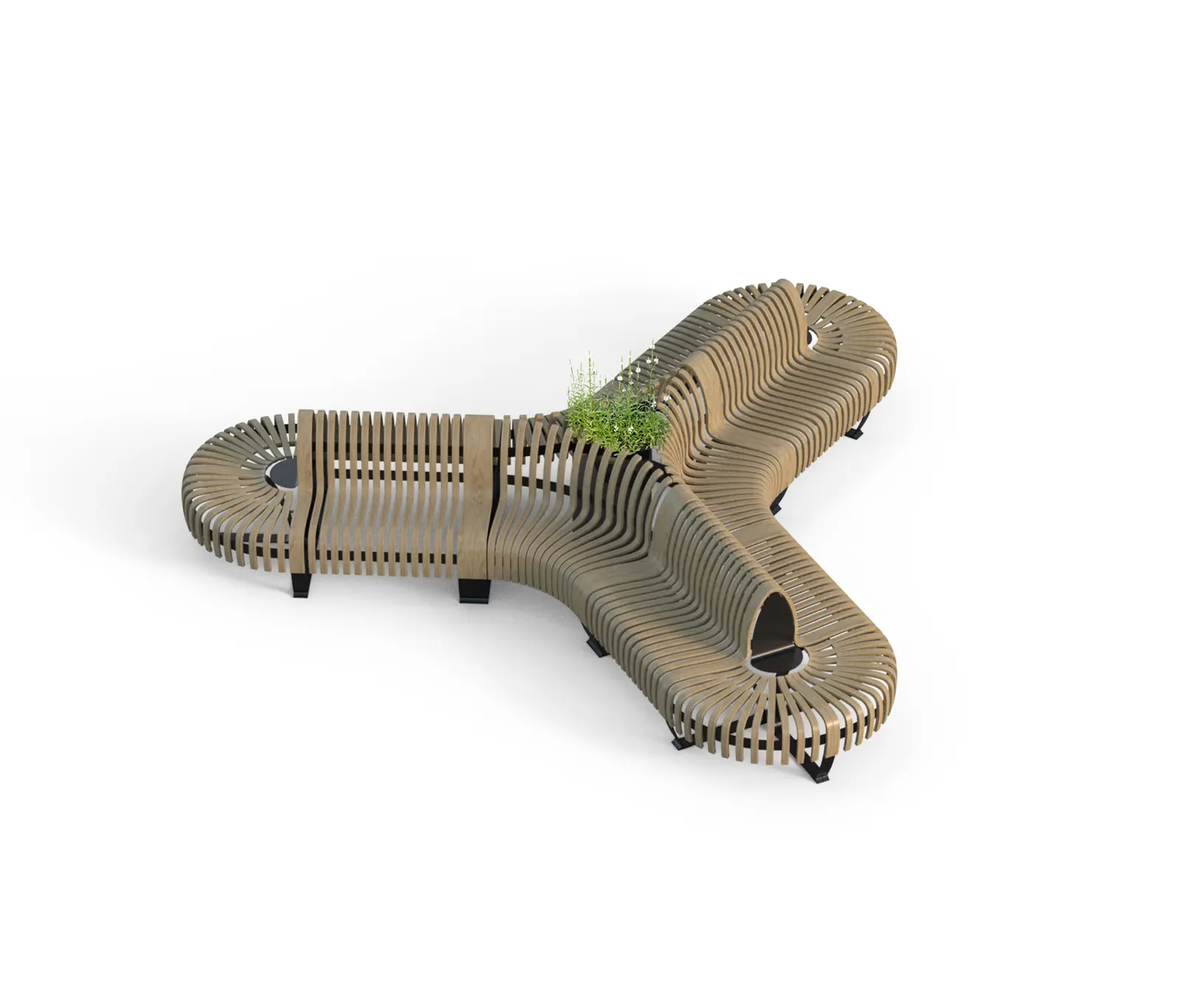 NOVA C CROSSROAD 3 SMALL CONFIGURATION - Benches from Green