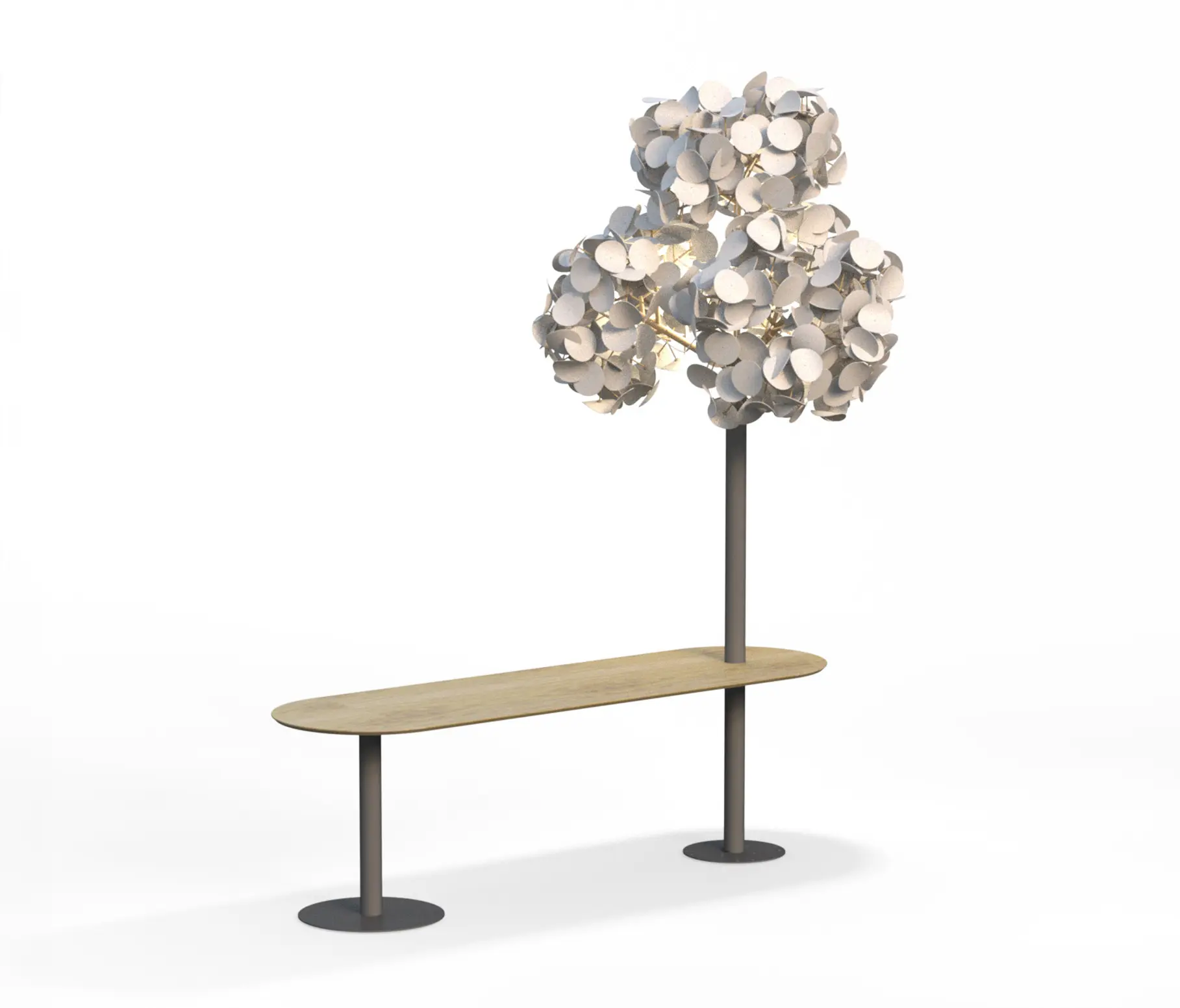 Green Furniture Concept - Seamless Table Straight w Tree