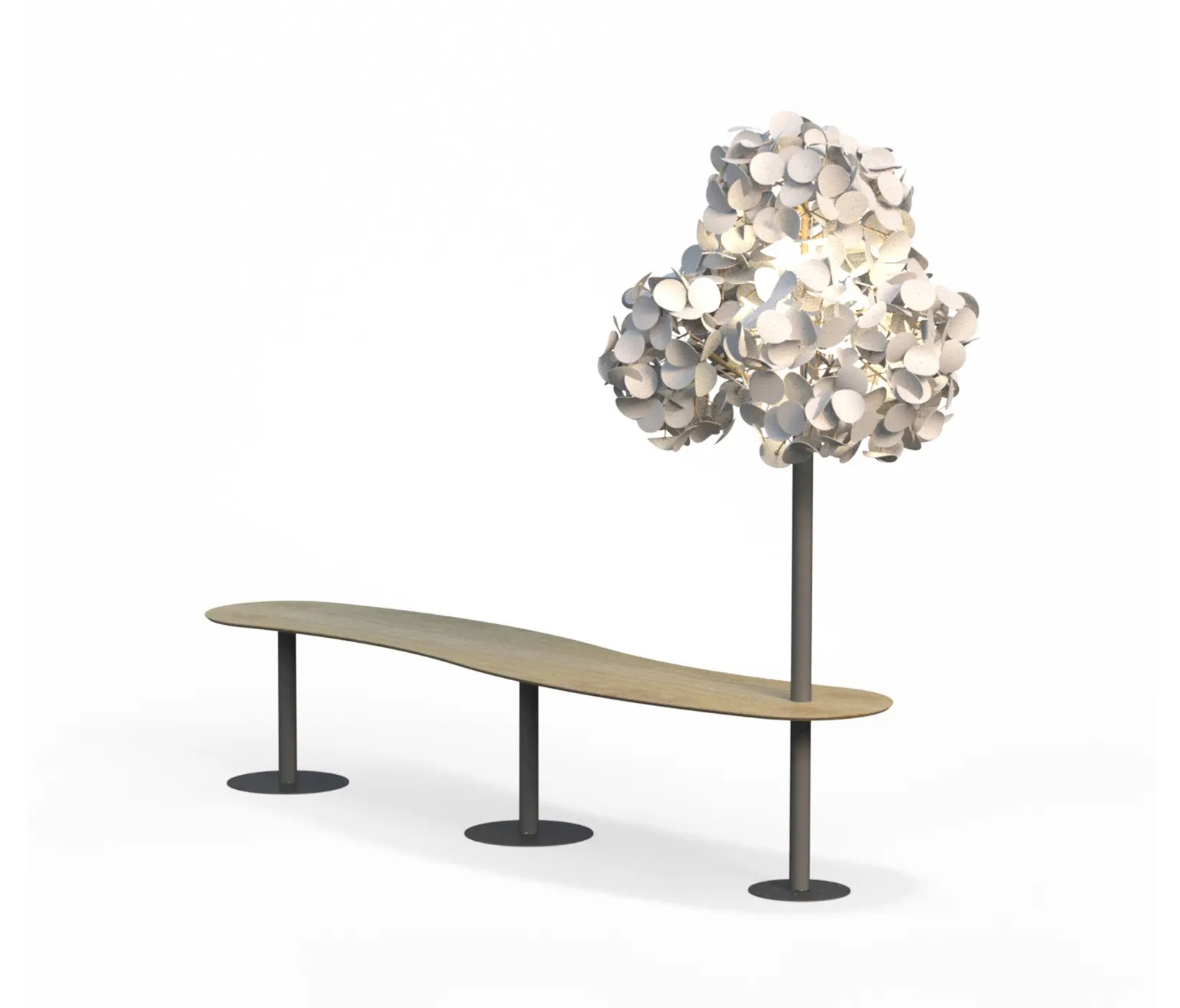 Green Furniture Concept - Seamless Table Wave w Tree